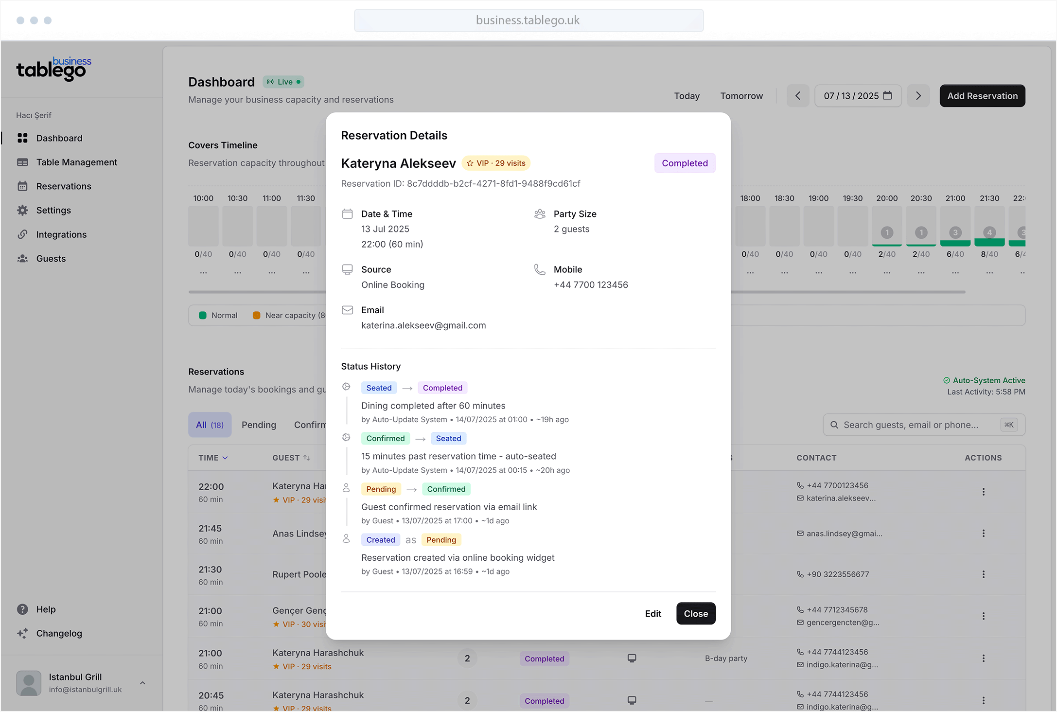 Detailed Tracking